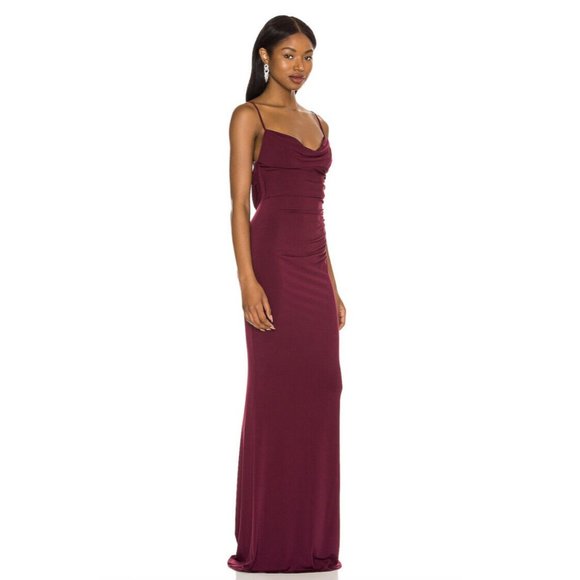 Katie May Burgundy Gown - Picture 2 of 3